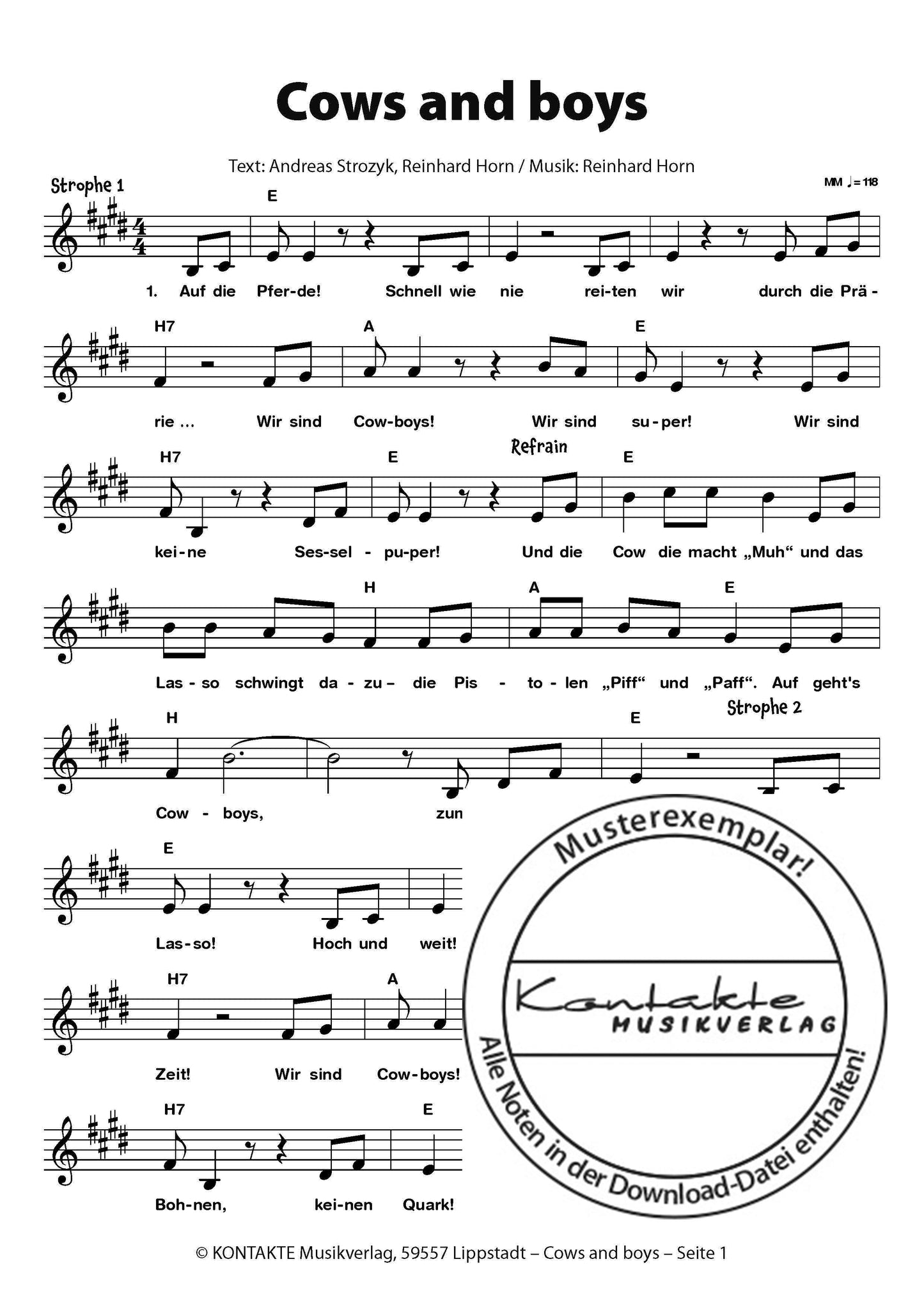 Lachen, Singen, Tanzen (Noten)