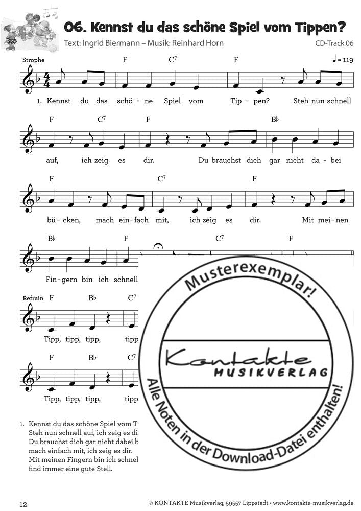 Krabbellieder für Krabbelkinder (Noten)