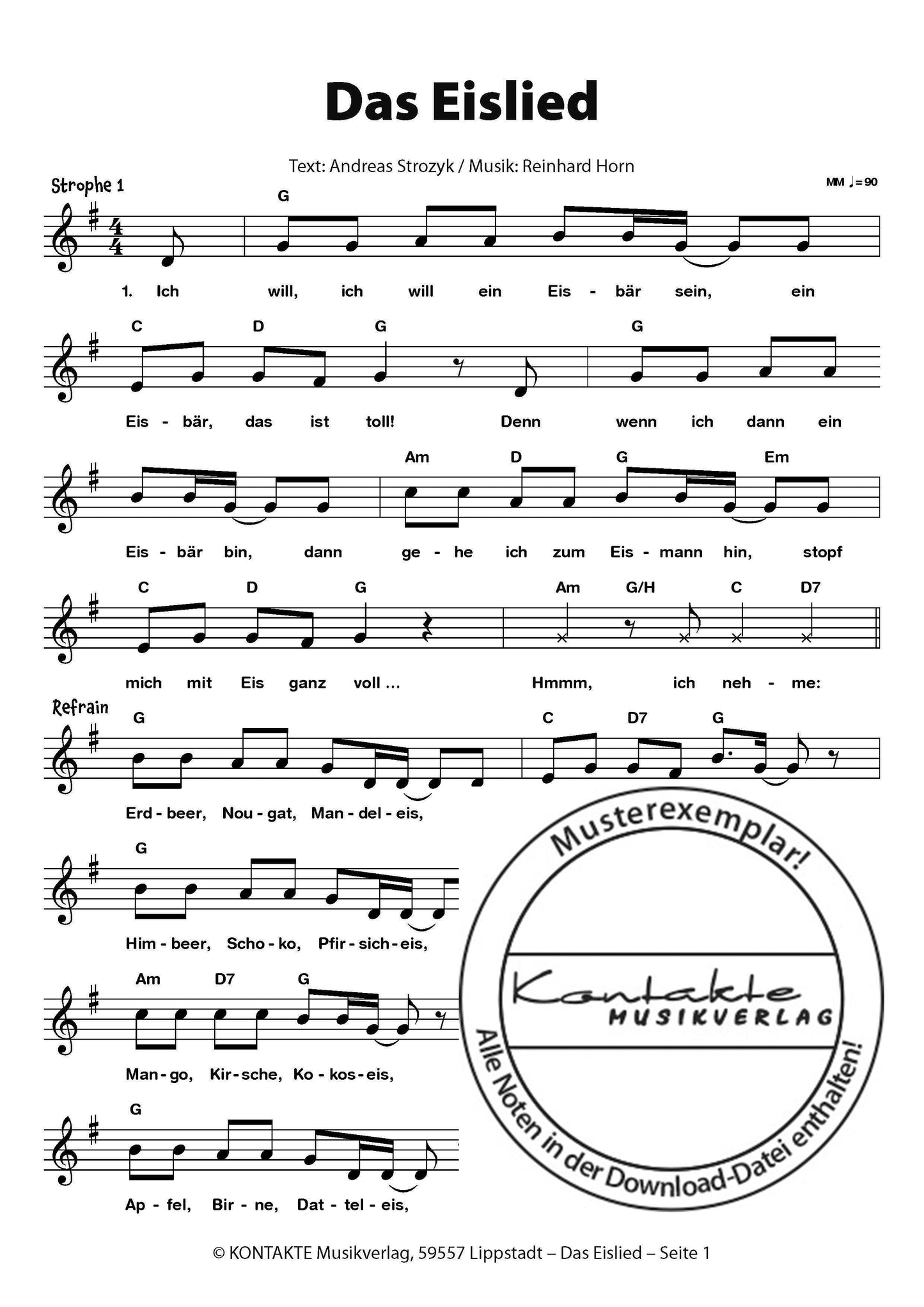 Lachen, Singen, Tanzen (Noten)