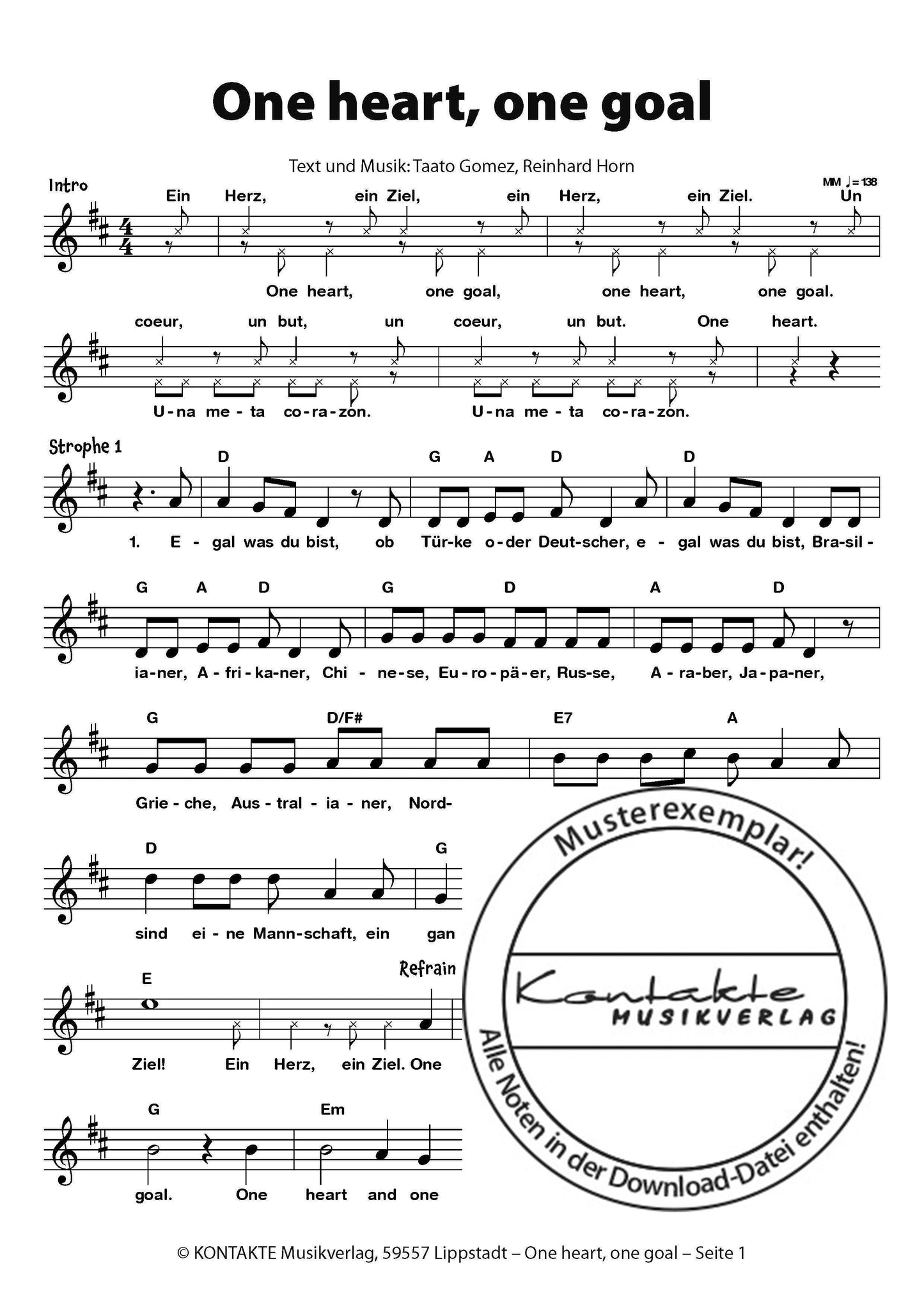 Lachen, Singen, Tanzen (Noten)