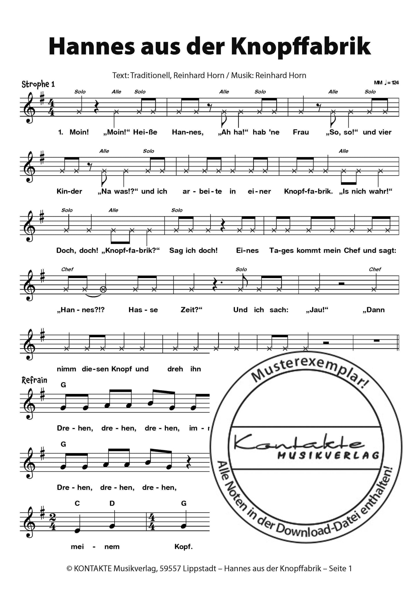 Lachen, Singen, Tanzen (Noten)