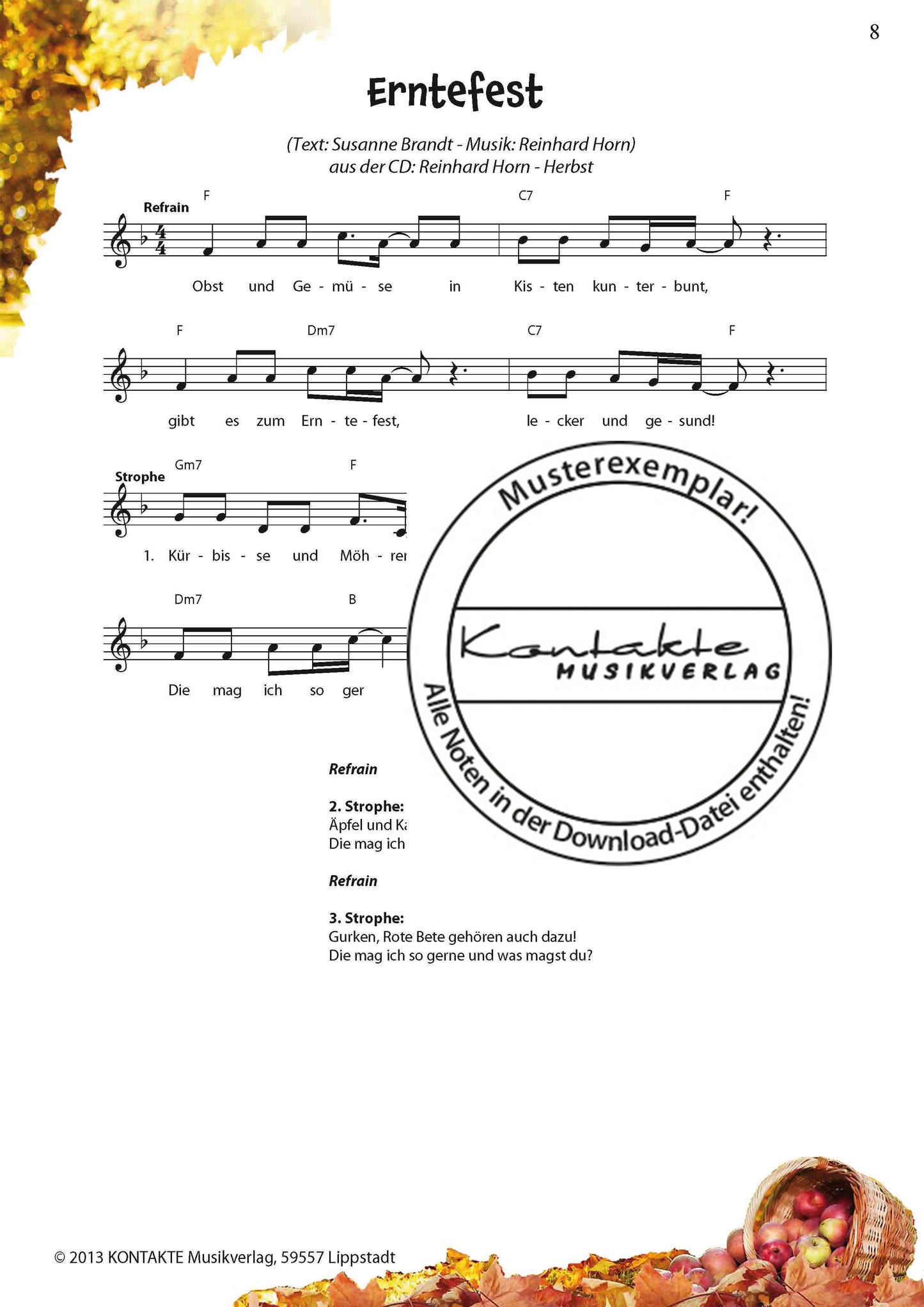 Herbst – Meine Jahreszeiten-Hits (Noten)