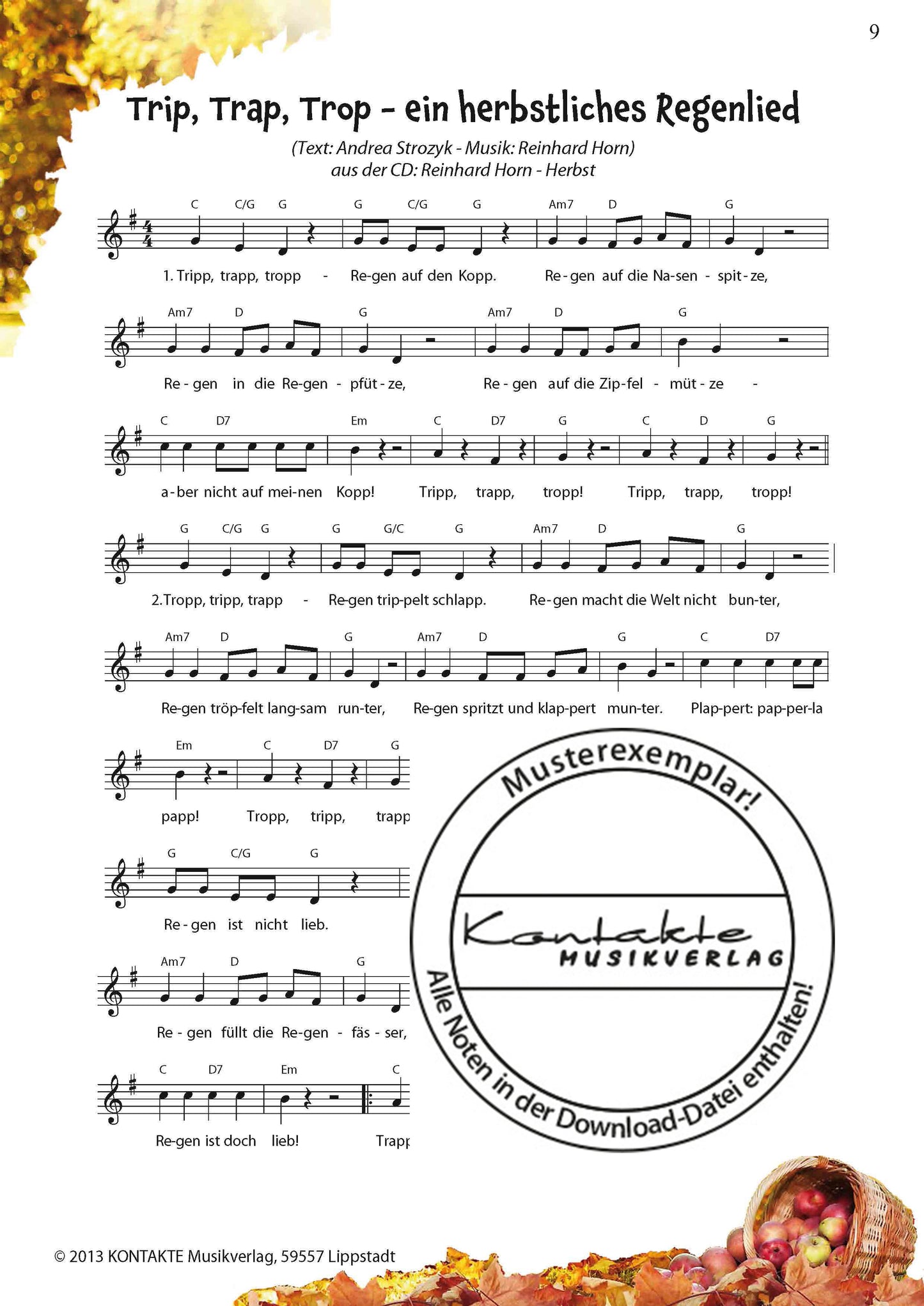 Herbst – Meine Jahreszeiten-Hits (Noten)