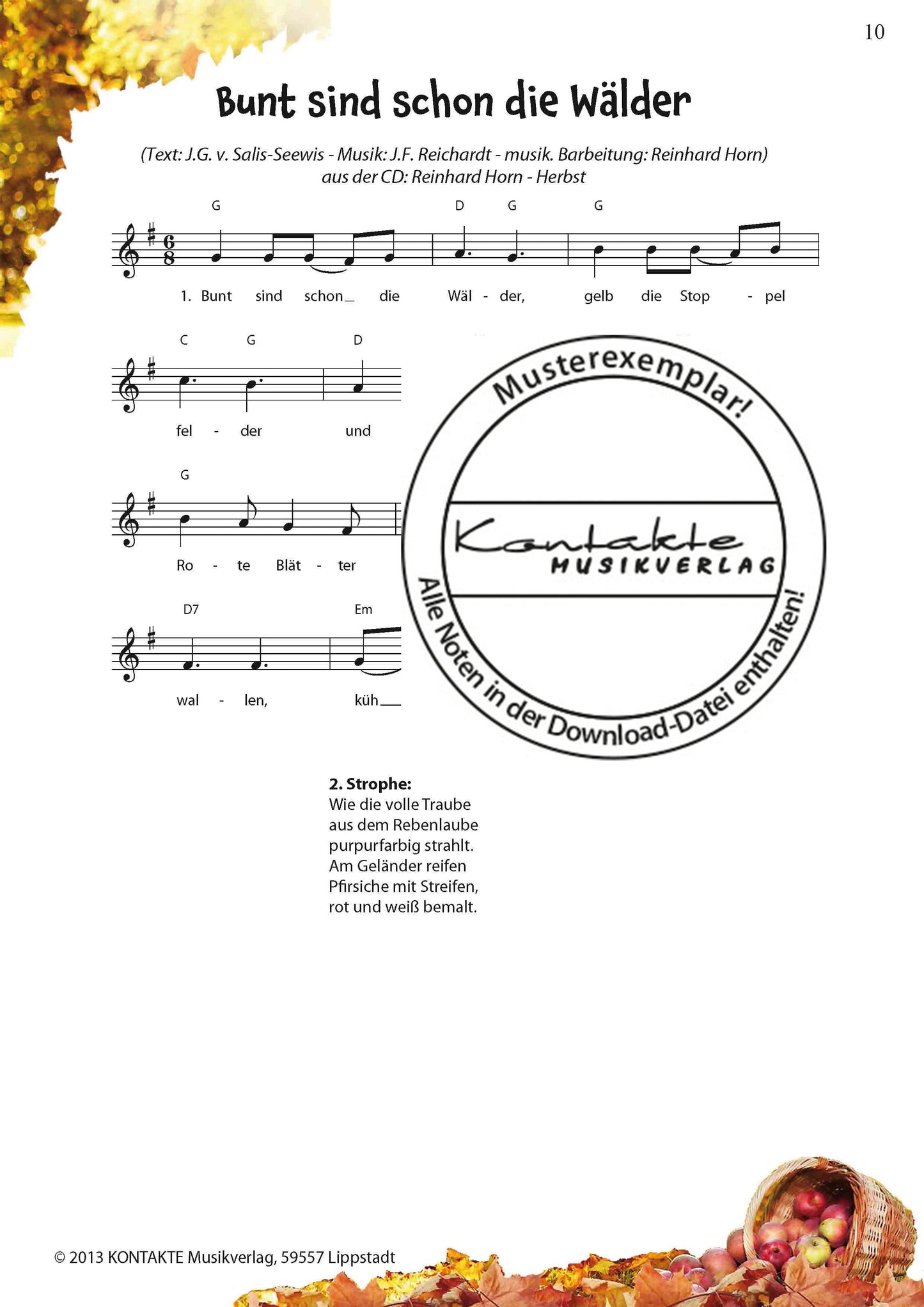 Herbst – Meine Jahreszeiten-Hits (Noten)