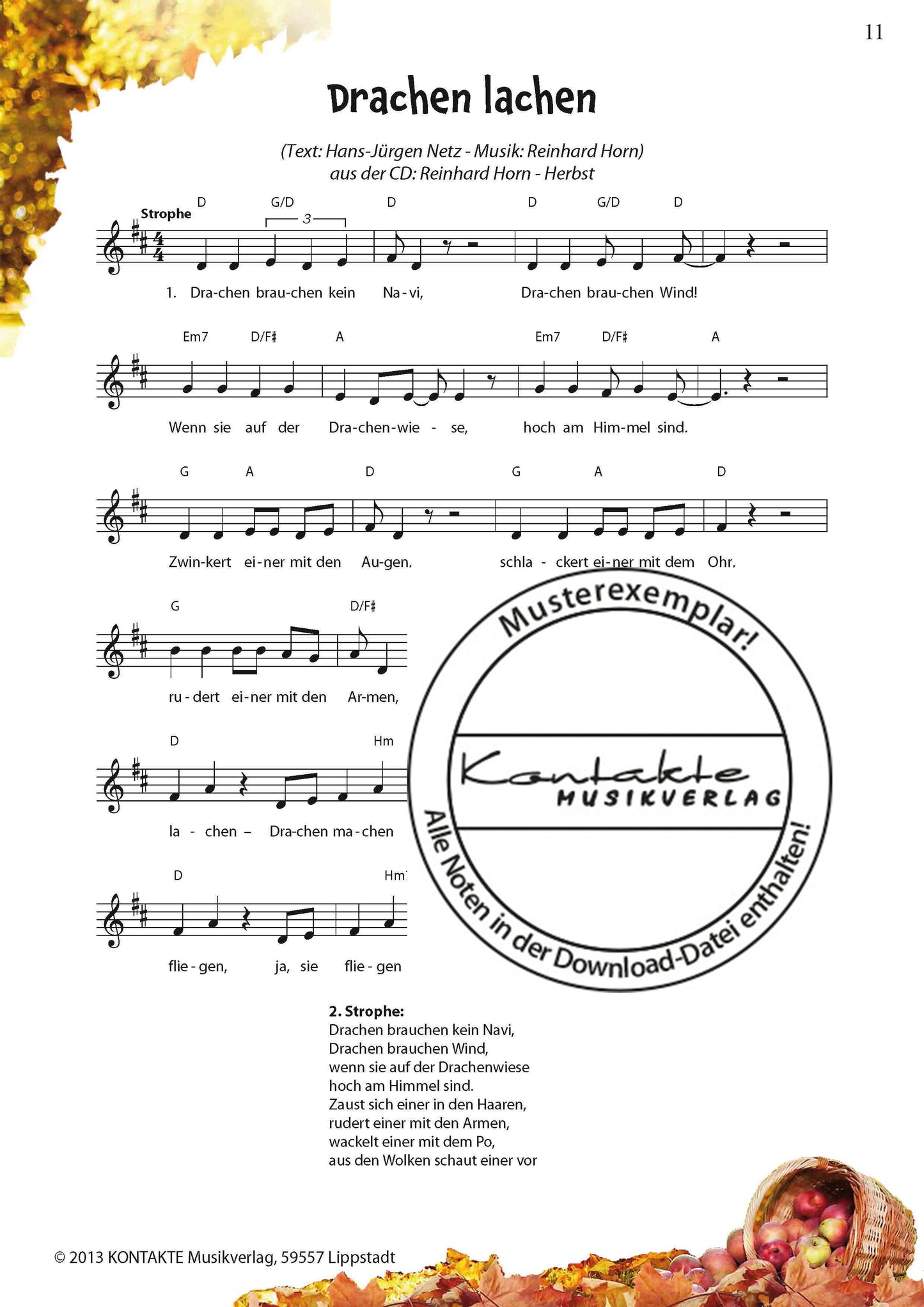 Herbst – Meine Jahreszeiten-Hits (Noten)
