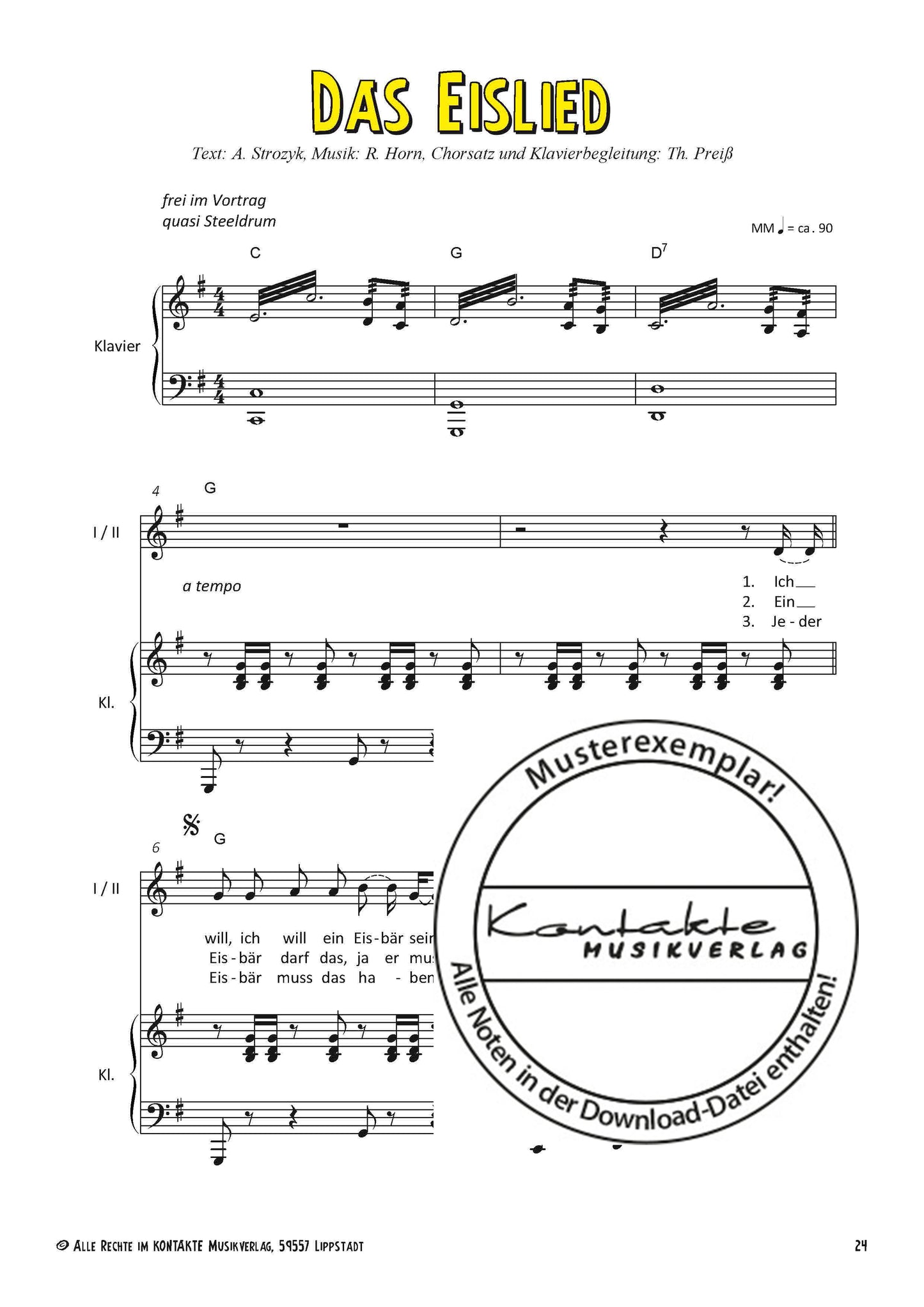 Lachen, Singen, Tanzen (Chornoten)