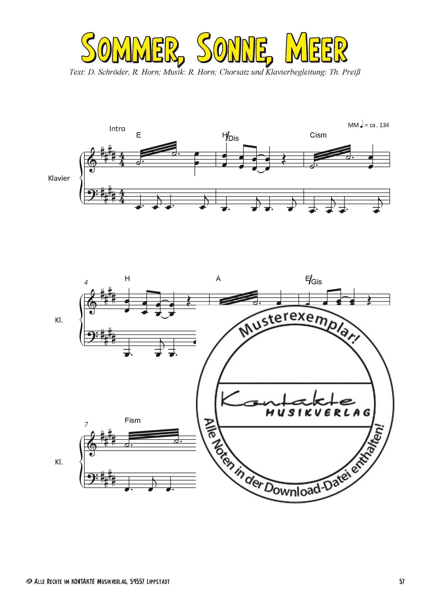 Lachen, Singen, Tanzen (Chornoten)
