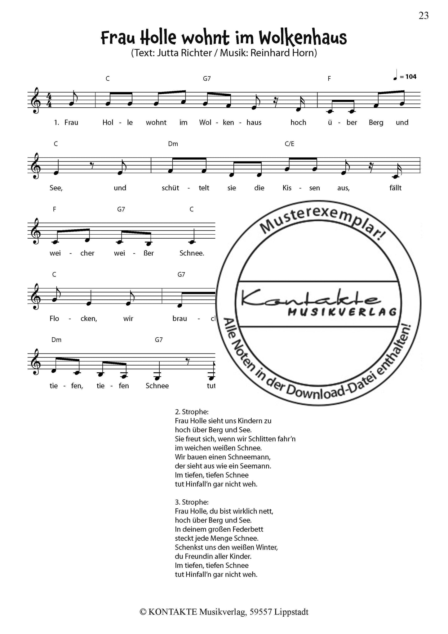 Winter – Meine Jahreszeiten-Hits (Noten)