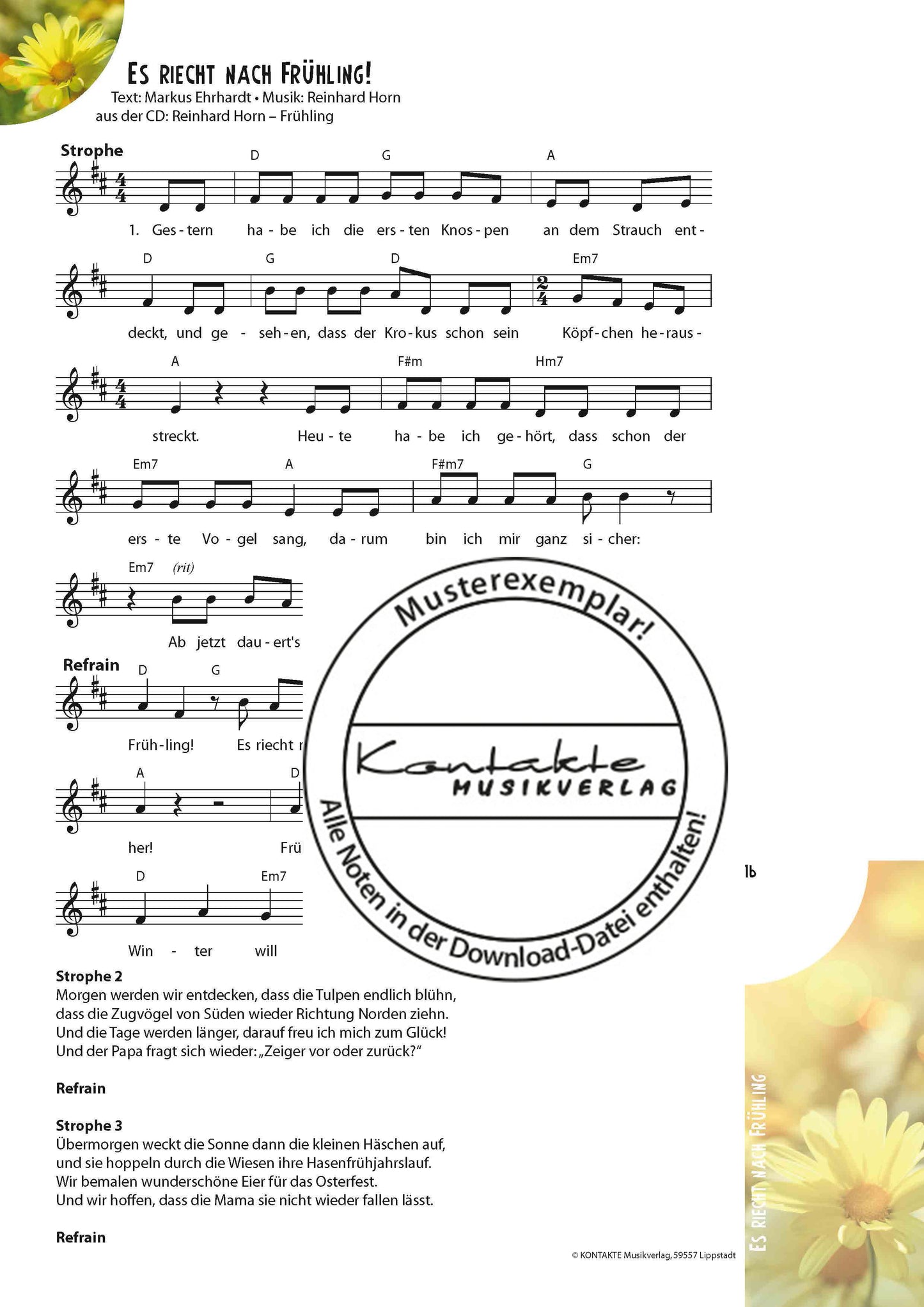 Frühling – Meine Jahreszeiten-Hits (Noten)