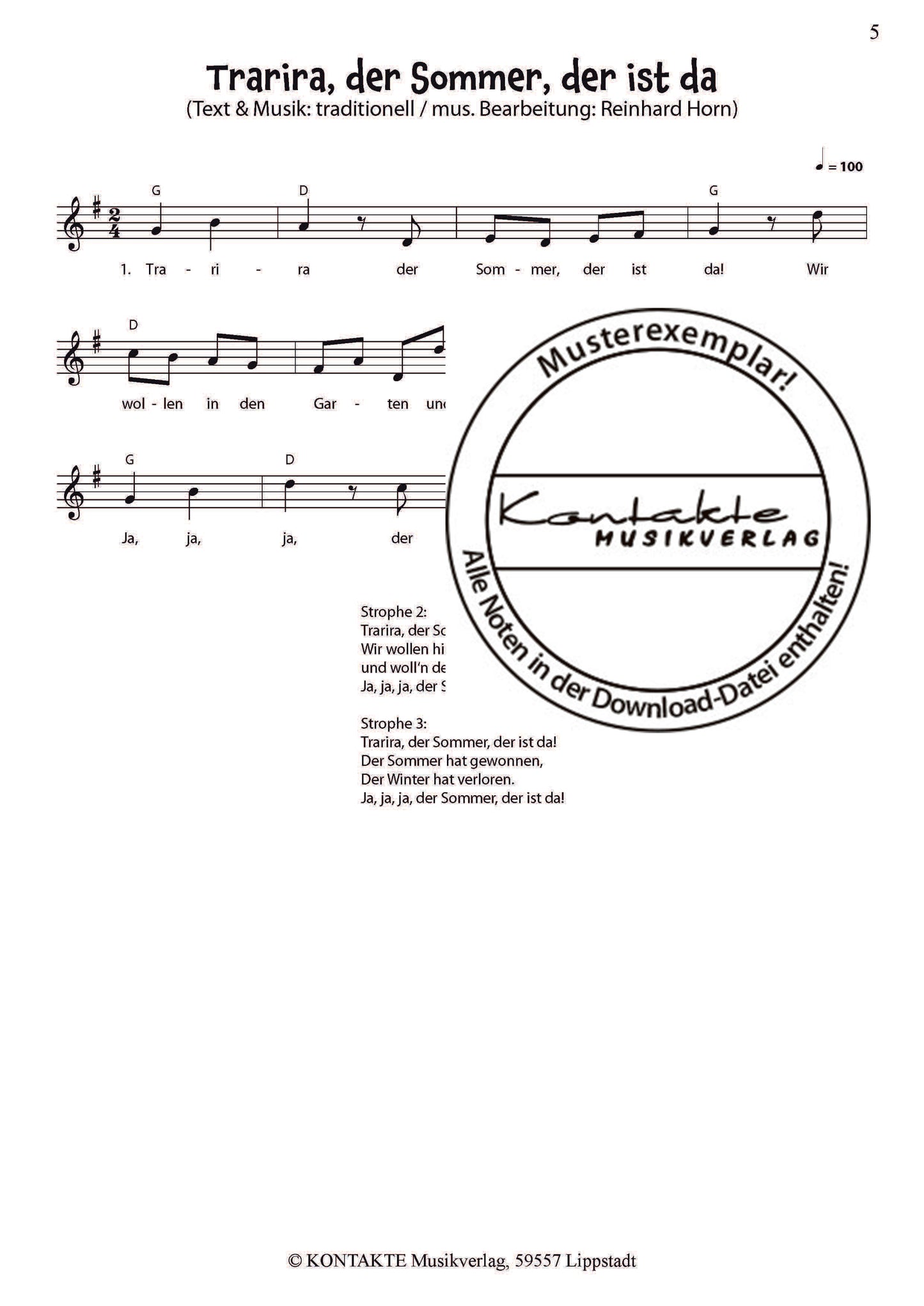 Sommer – Meine Jahreszeiten-Hits (Noten)