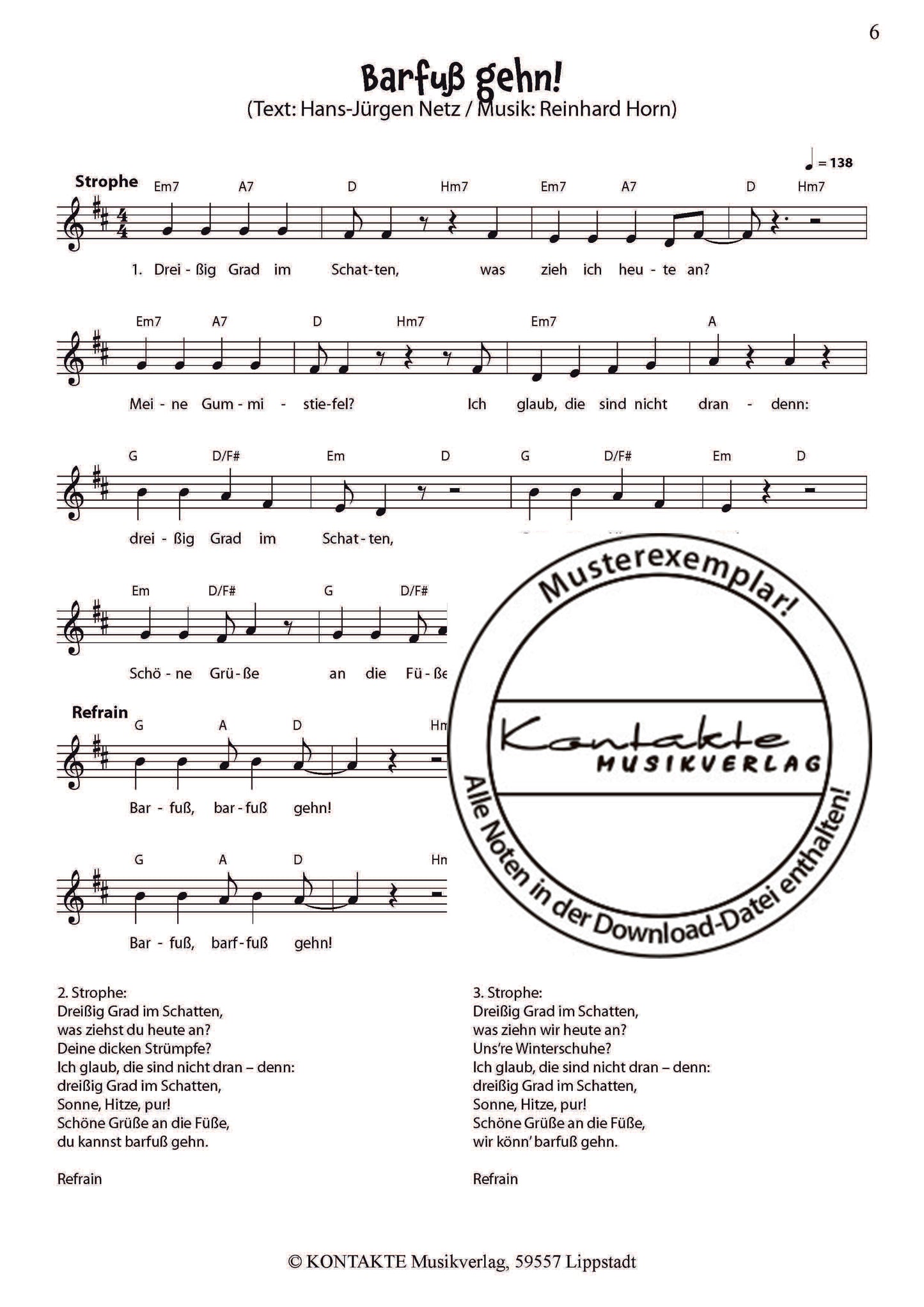 Sommer – Meine Jahreszeiten-Hits (Noten)