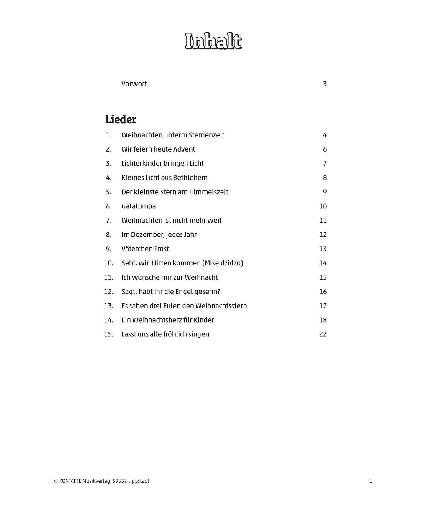 Weihnachten unterm Sternenzelt (Noten)