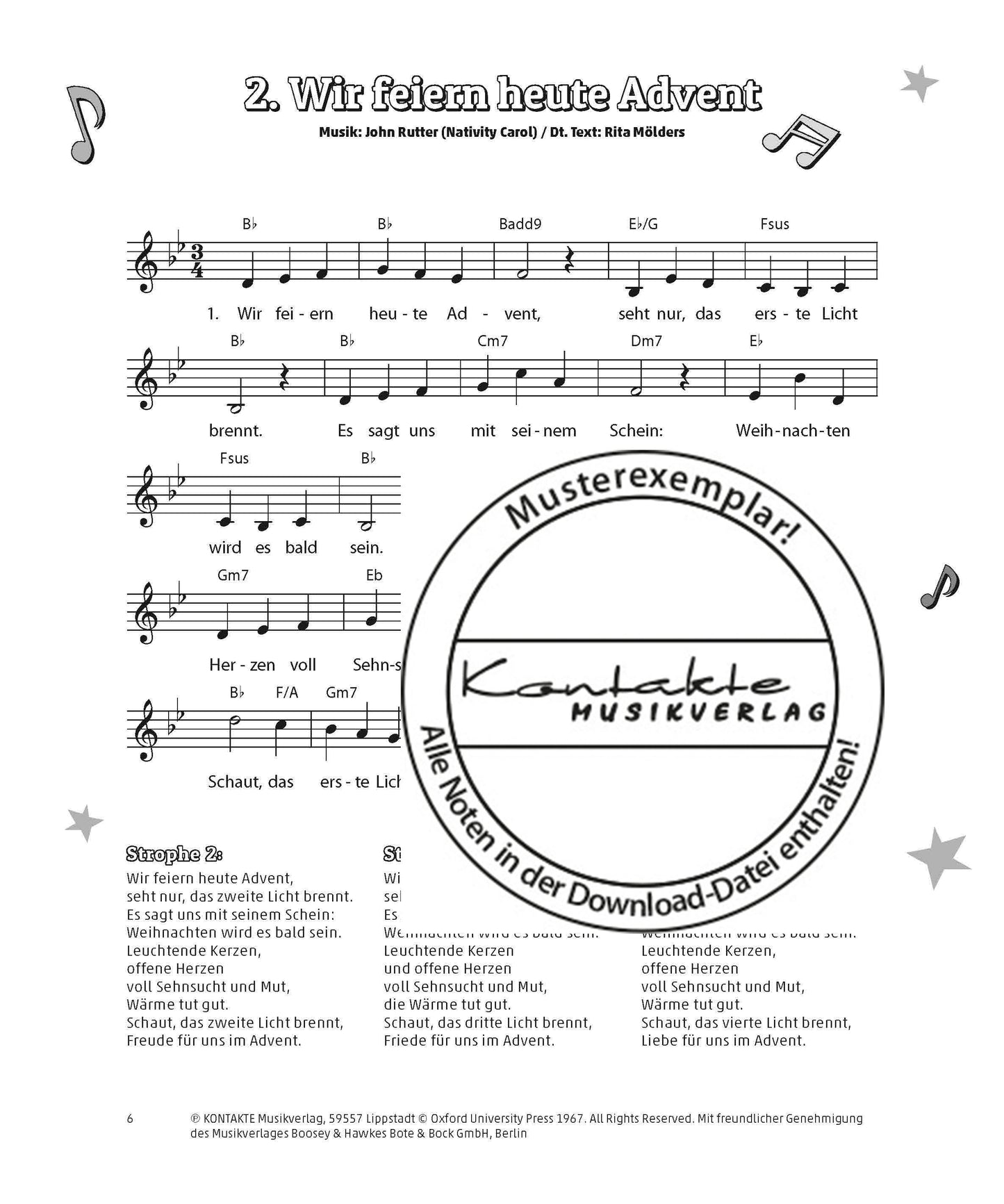 Weihnachten unterm Sternenzelt (Noten)
