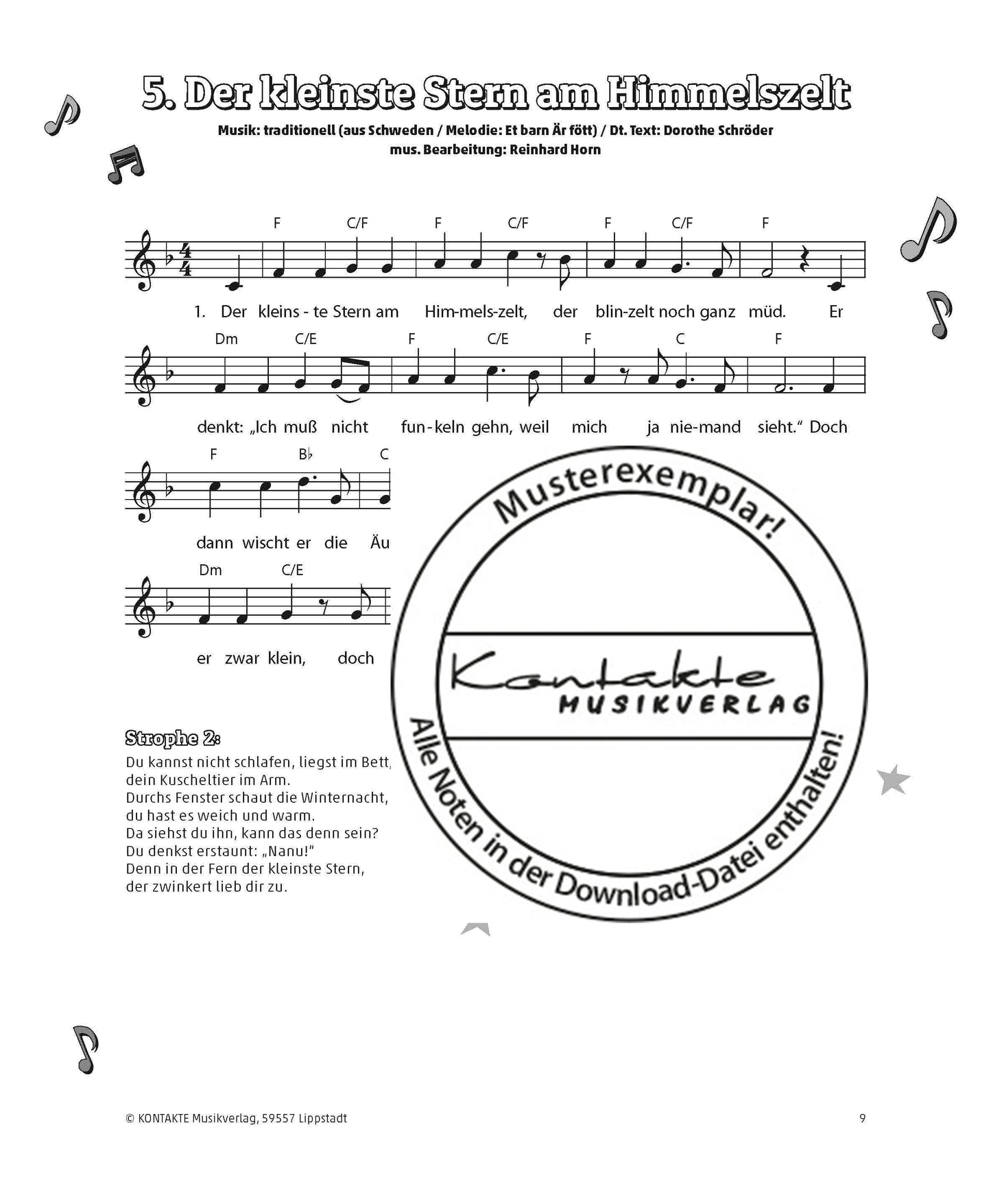 Weihnachten unterm Sternenzelt (Noten)
