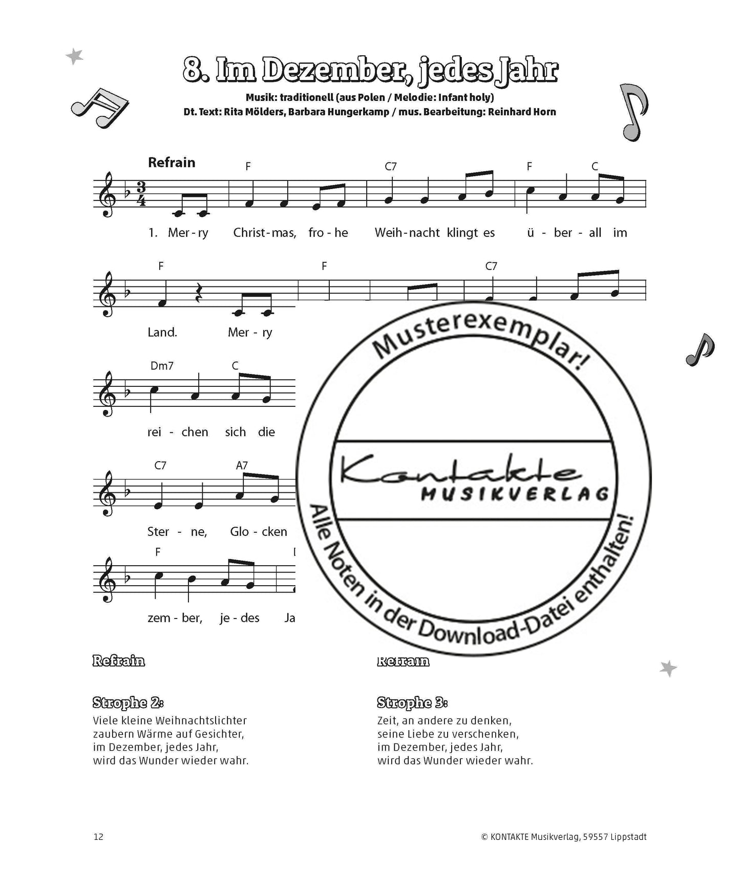 Weihnachten unterm Sternenzelt (Noten)