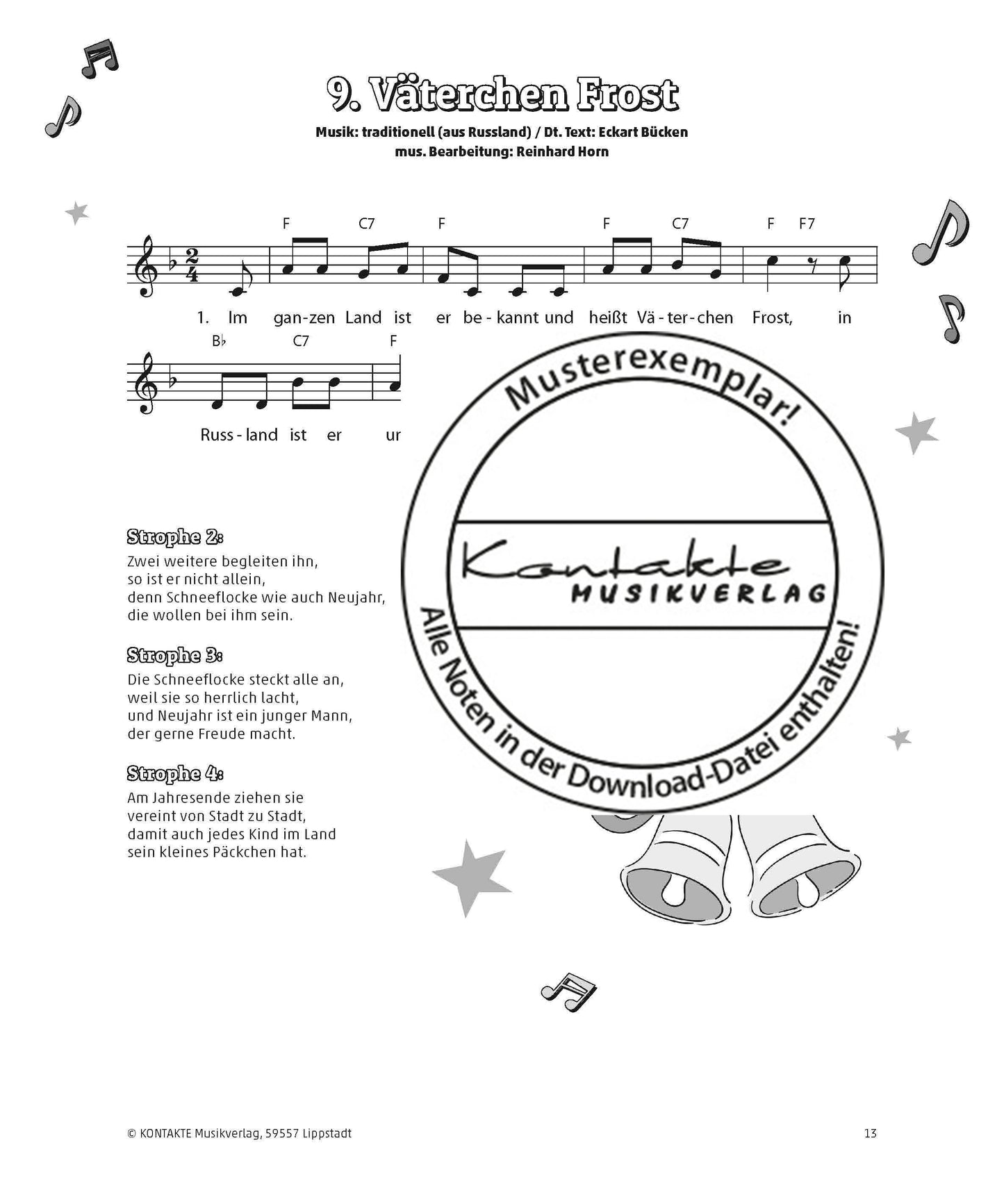Weihnachten unterm Sternenzelt (Noten)