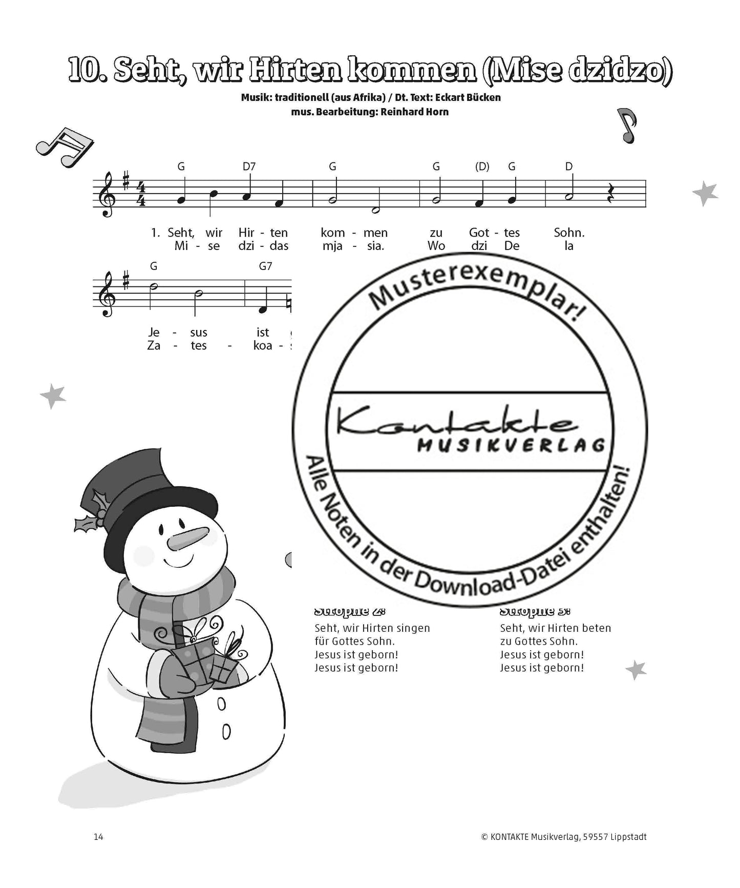 Weihnachten unterm Sternenzelt (Noten)