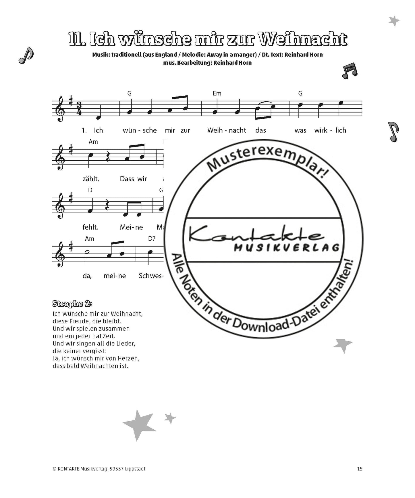 Weihnachten unterm Sternenzelt (Noten)